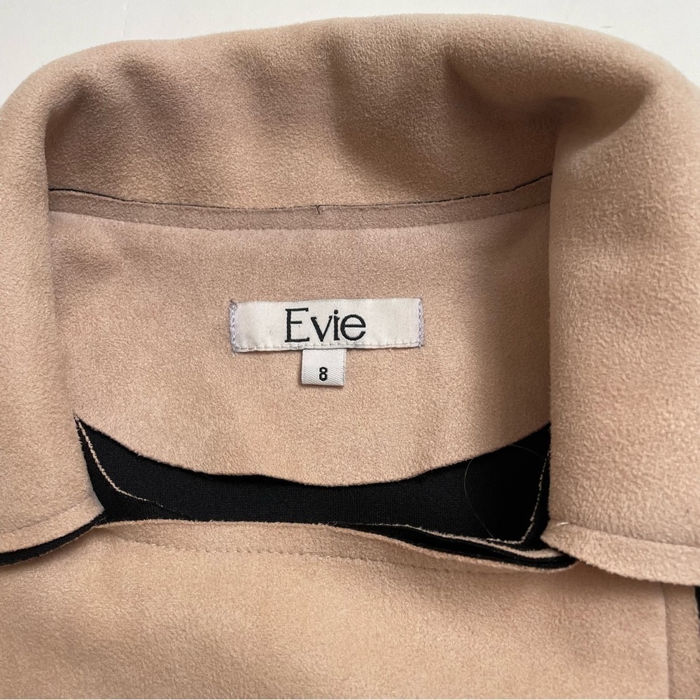 EVIE faux leather moto jacket in blush pink - Picture 2 of 11